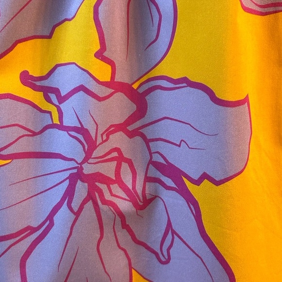 Anthropologie Hutch Yellow Floral Jumpsuit with Purple Accents - Picture 8 of 9